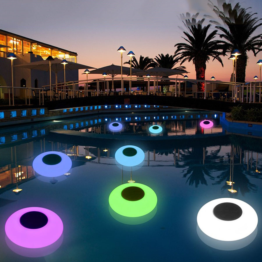 원격 수영장 연못과 색상 변경 가능한 태양 부동 빛 태양 광 발전 조경 램프 태양 Led 수중 라이트